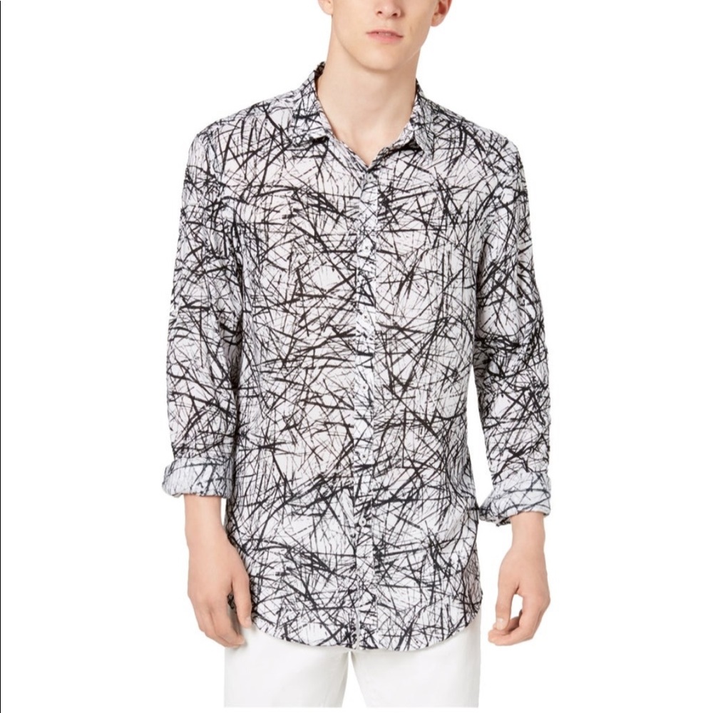 Nwt Men’s Inc cross hatch button up